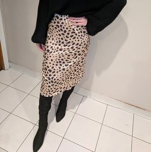 CHEETAH PRINT SLIP SKIRT